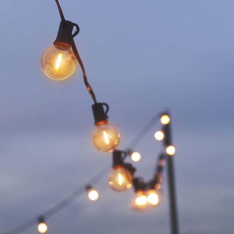 LEDストリングライト 防雨型 延長コード スイッチ付き 16m 26個電球 E12ソケット 九州・福岡レンタル