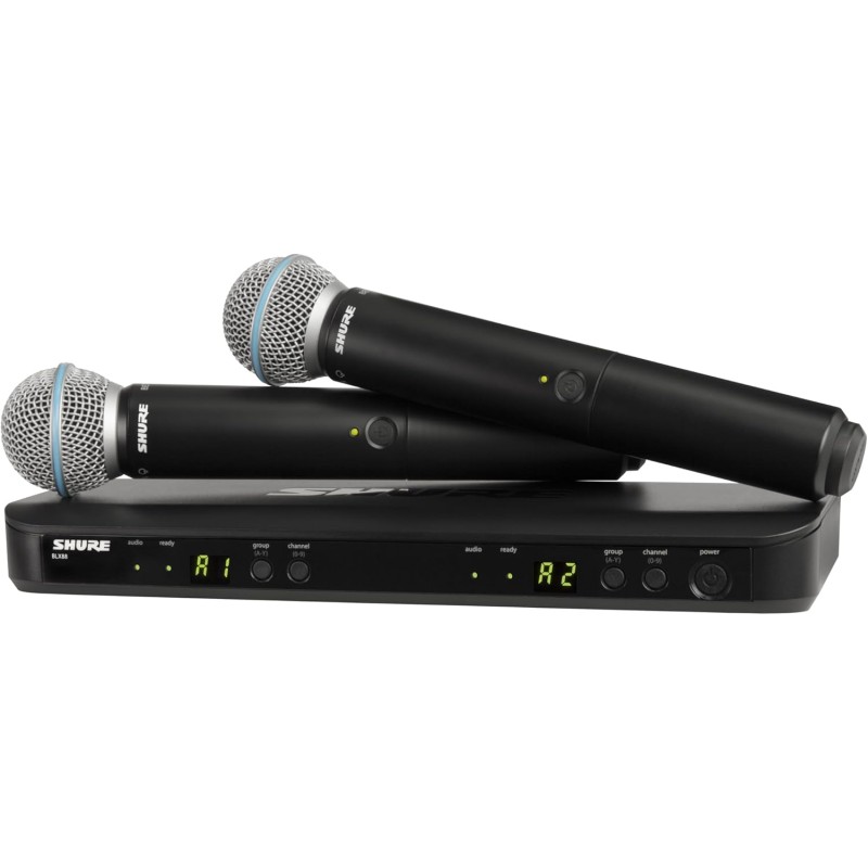 SHURE シュア ワイヤレスマイクシステム BLX288/B58 九州・福岡レンタル