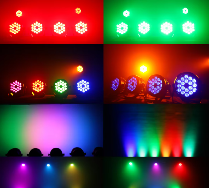 アルミ製IP65防水LEDパーライト 18x18W RGBWAUV DMX512 九州・福岡レンタル