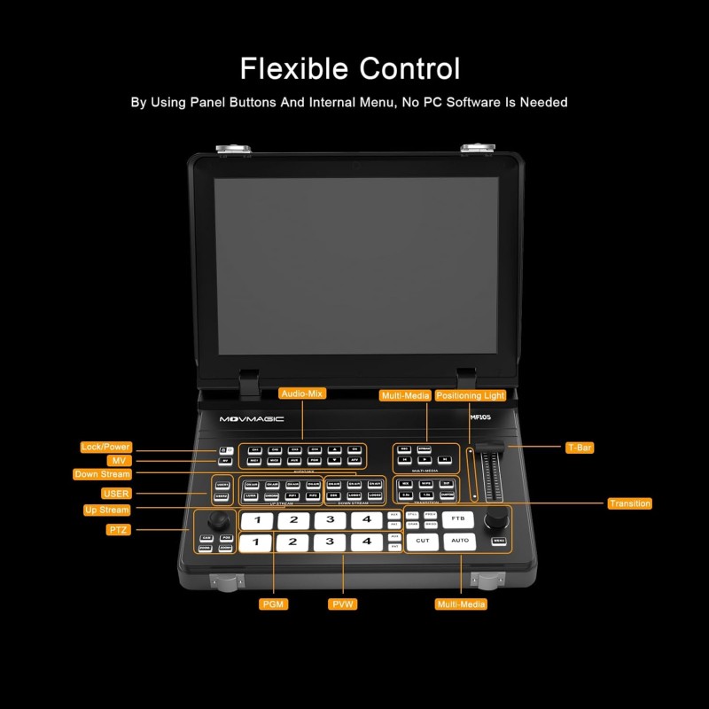MOVMAGIC MF10S 5CH10.1インチ ポータブルビデオスイッチャー 九州・福岡レンタル