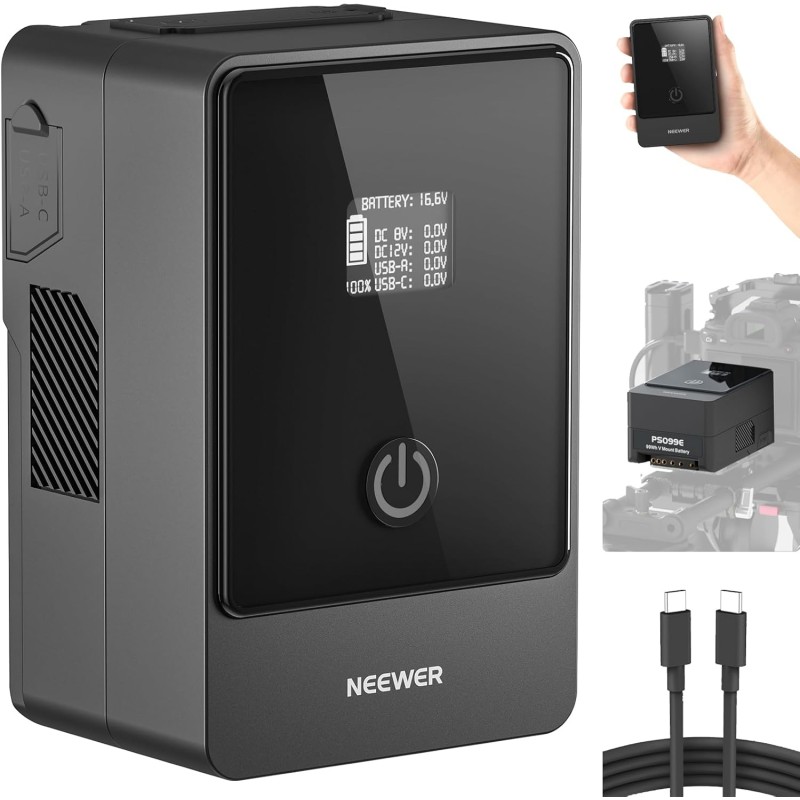 NEEWER Vマウントバッテリー 6800mAh 99Wh 14.5VミニVロック 九州・福岡レンタル